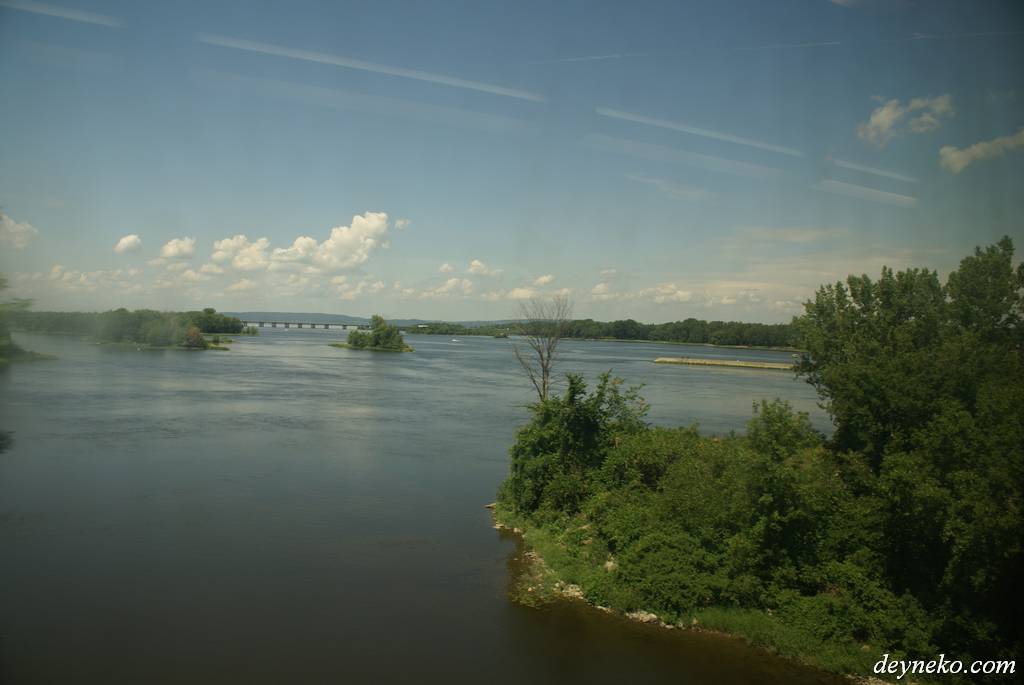Провинция Квебек из окна поезда